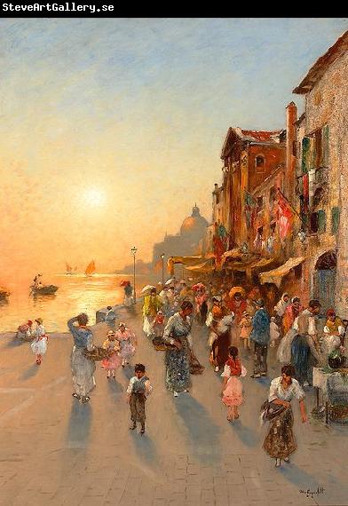 wilhelm von gegerfelt Evening View from Venice